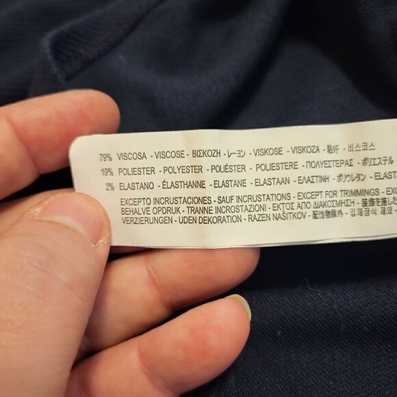 Zara navy blue sleeveless mini dress with gold studs down front - Picture 5 of 6